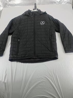 Mercedes-Benz Men’s Black Quilted Hooded Jacket